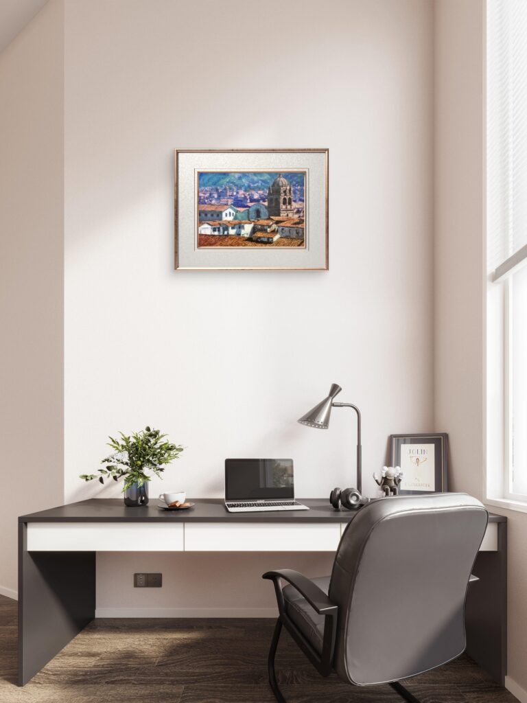 ペルーのクスコの油絵