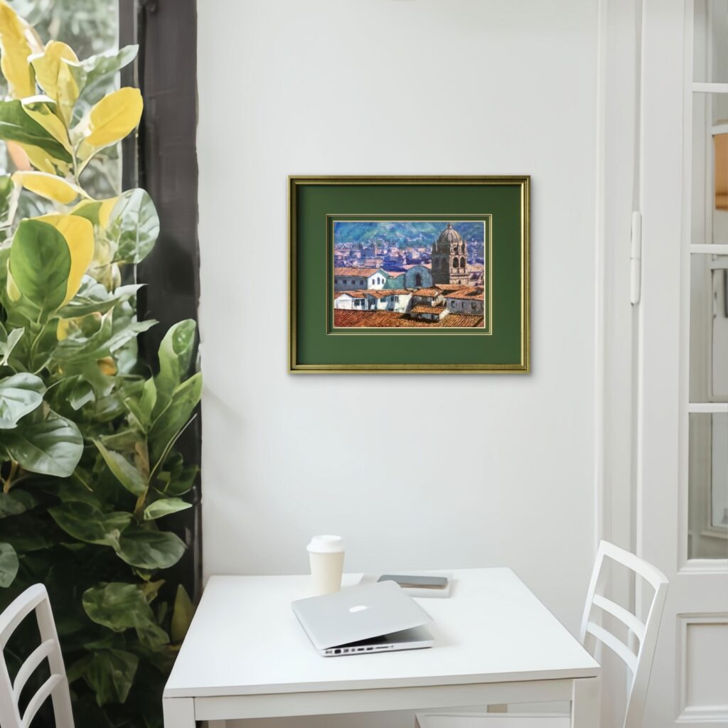 ペルーのクスコの油絵