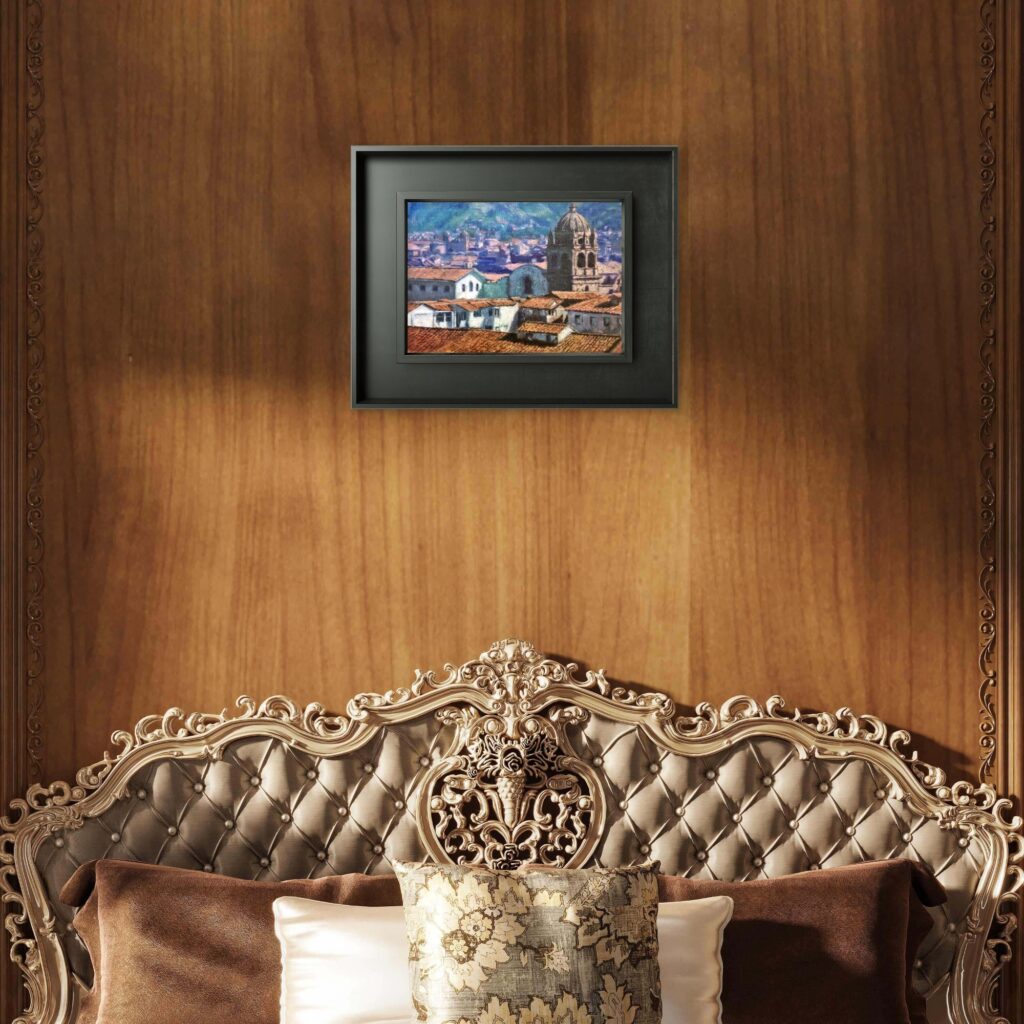 ペルーのクスコの油絵